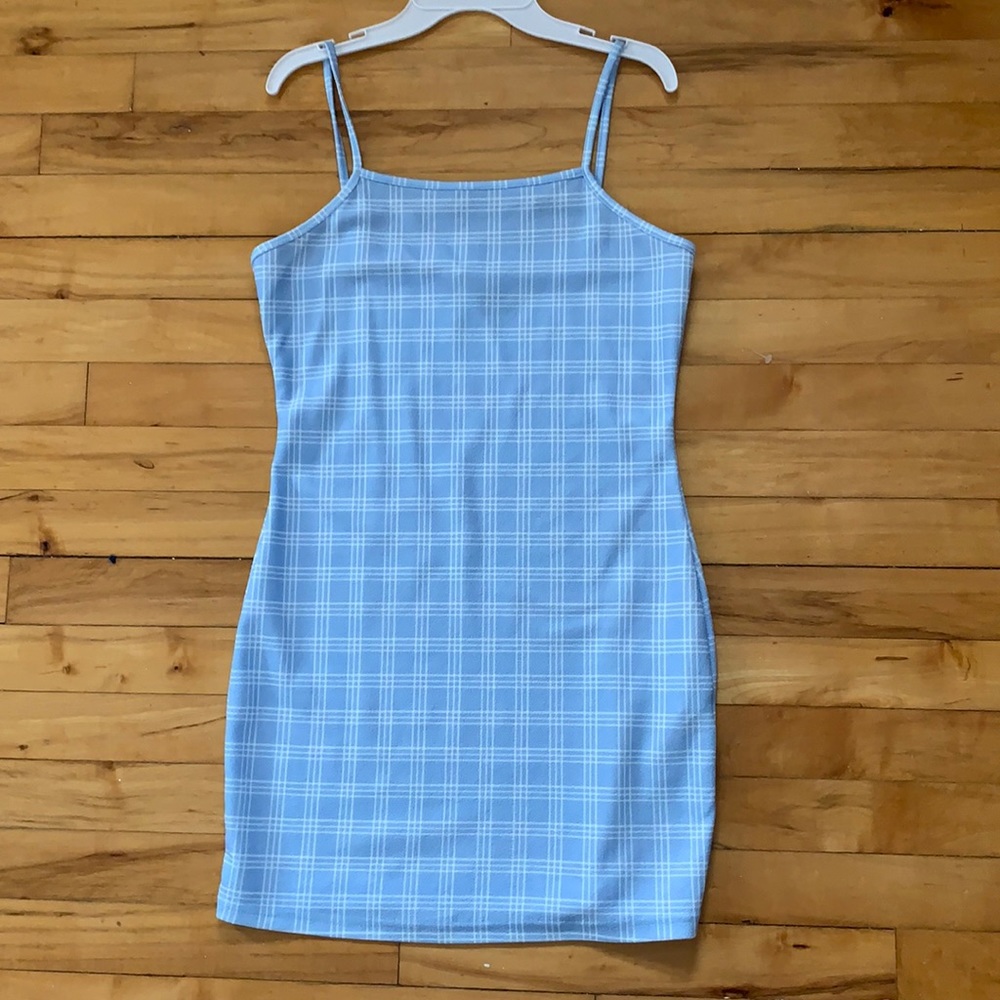 Blue & White Plaid Dress